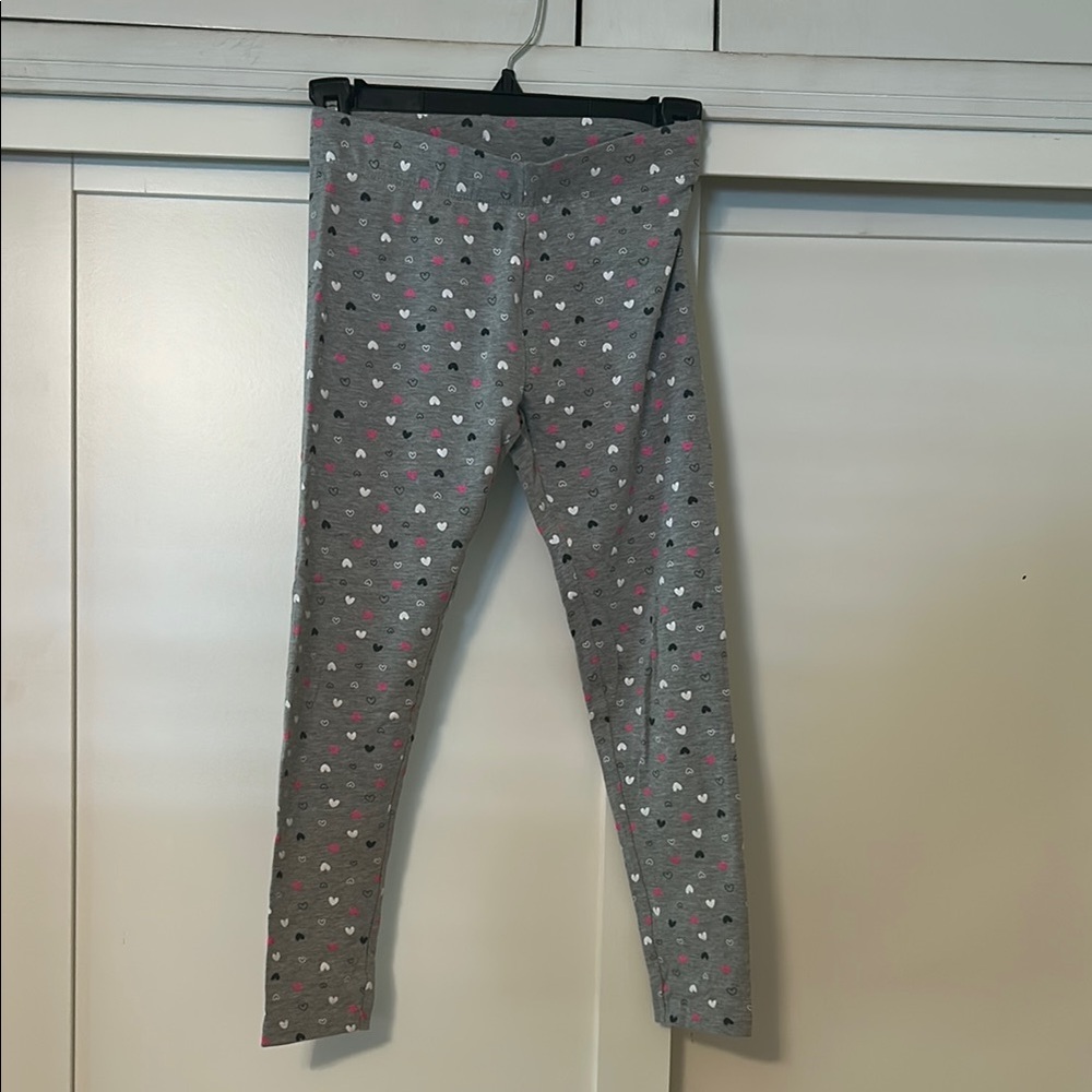 Gray Heart Patterned Kids Leggings from Dunnes Stores